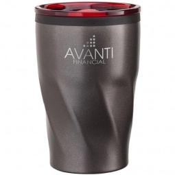Red - Double Wall Custom Tumbler w/ Colored Lid - 12 oz.