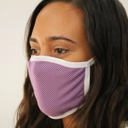 In Use Adjustable 3-Ply Promotional Cooling Mask