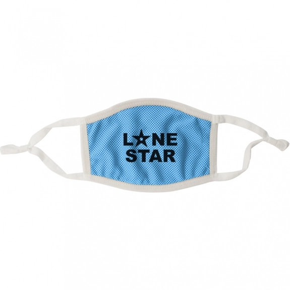 Light Blue Adjustable 3-Ply Promotional Cooling Mask