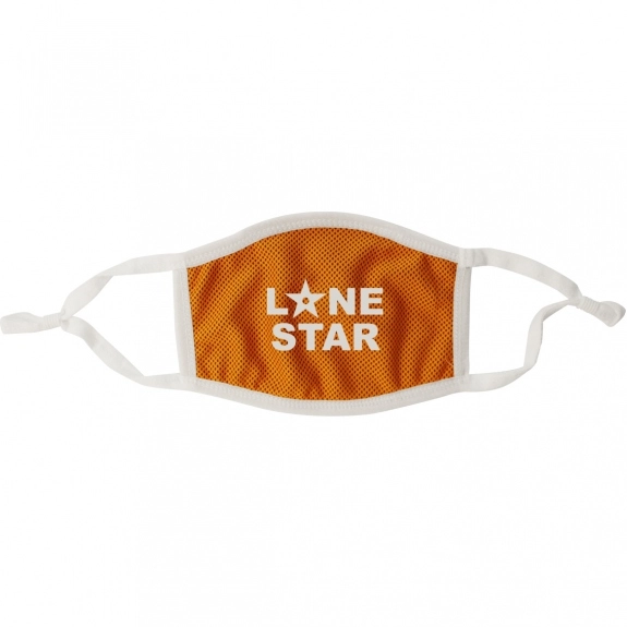 Orange Adjustable 3-Ply Promotional Cooling Mask