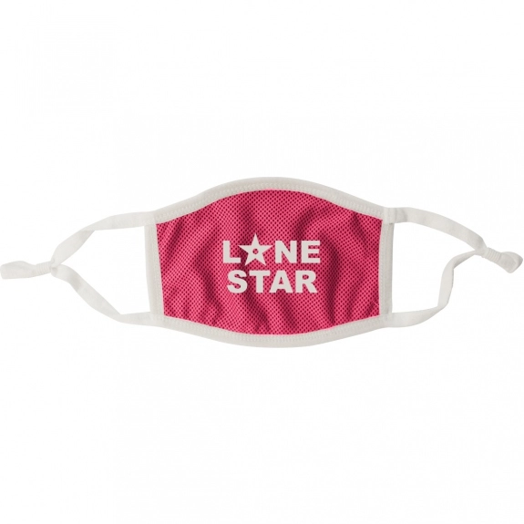 Pink Adjustable 3-Ply Promotional Cooling Mask