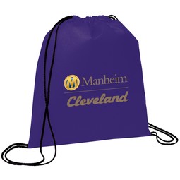 Purple - Evergreen Non-Woven Promotional Drawstring Bag