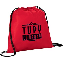 Red - Evergreen Non-Woven Promotional Drawstring Bag