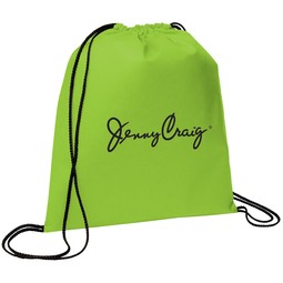 Lime Green - Evergreen Non-Woven Promotional Drawstring Bag