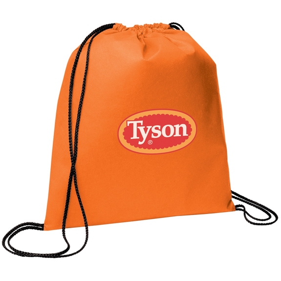 Orange - Evergreen Non-Woven Promotional Drawstring Bag