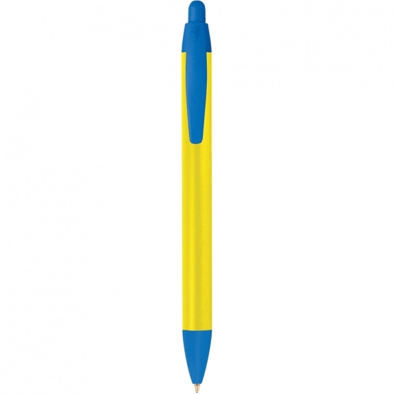 Yellow BIC WideBody Retractable Clic Stic Imprinted Pen