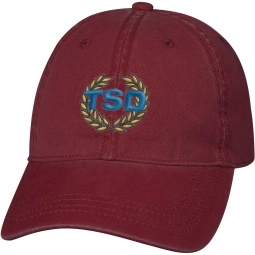 Maroon 6 Panel Unstructured Washed Embroidered Custom Cap