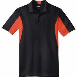 Black/deep Orange Sport-Tek Micropique Sport-Wick Custom Polo Shirt - Men's