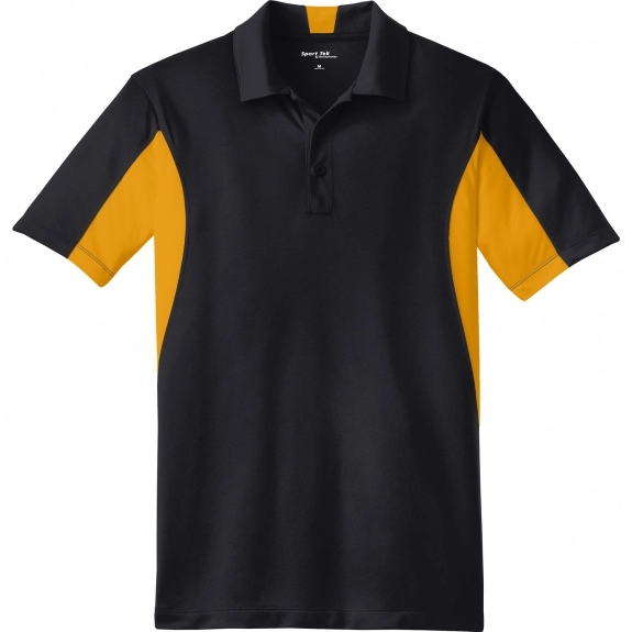 Black/Gold Sport-Tek Micropique Sport-Wick Custom Polo Shirt - Men's