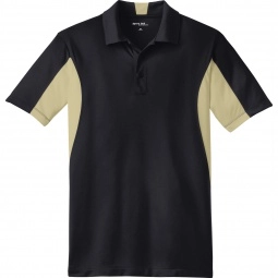 Black/Vegas Gold Sport-Tek Micropique Sport-Wick Custom Polo Shirt - Men's