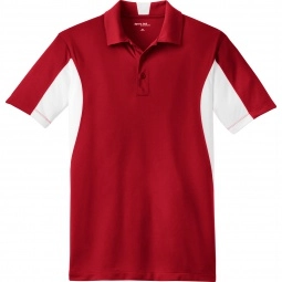 True Red/White Sport-Tek Micropique Sport-Wick Custom Polo Shirt - Men's