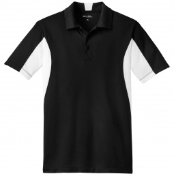Black/White Sport-Tek Micropique Sport-Wick Custom Polo Shirt - Men's