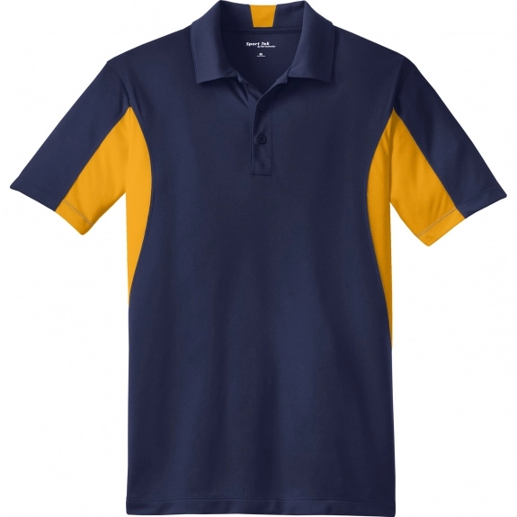 True Navy/Gold Sport-Tek Micropique Sport-Wick Custom Polo Shirt - Men's