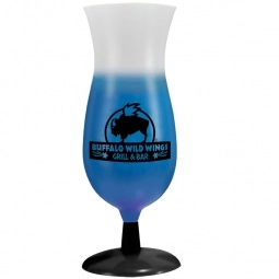 Frosted/Blue Color Changing Custom Hurricane Glass