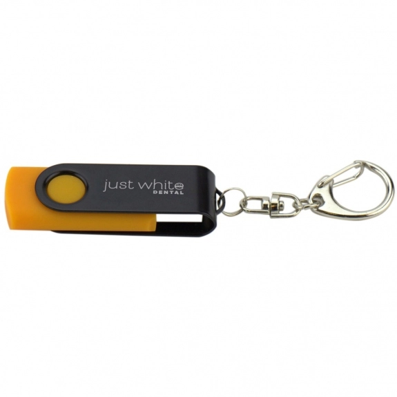 Laser Engraved Swing Custom USB Flash Drives - Optional Keychain