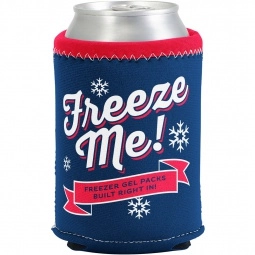 Navy Blue/Red Freezable Custom Can Coolers