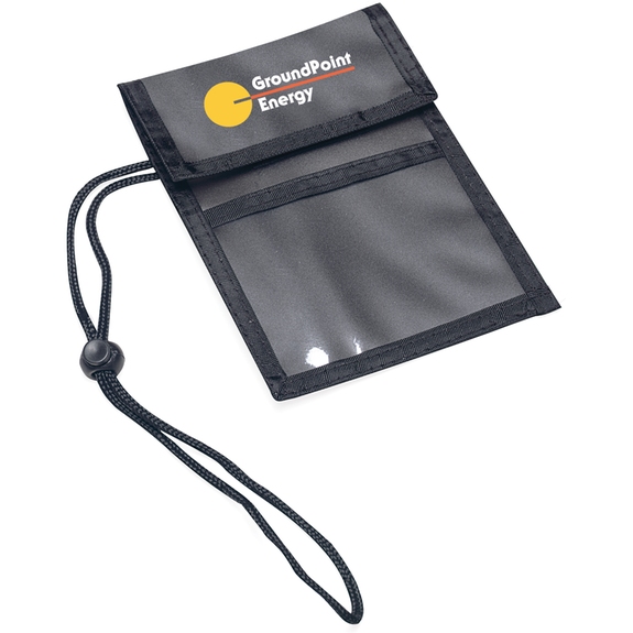 Translucent Smoke - Custom Printed Neck Wallet w/ Adjustable Strap