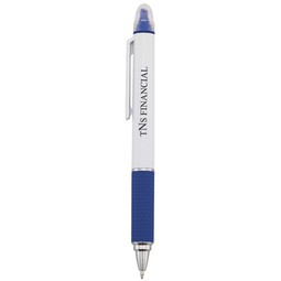 White / Blue Sayre Promotional Pen & Custom Logo Highlighter