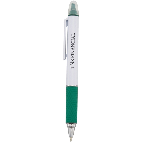 White / green Sayre Promotional Pen & Custom Logo Highlighter
