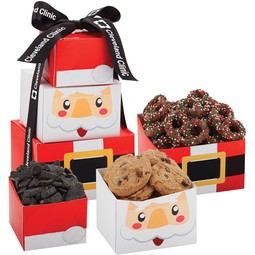 Black Mini Santa Custom Snack Tower