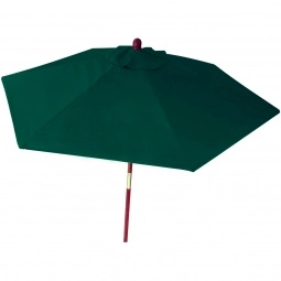 Hunter Green Wood Table Custom Umbrellas