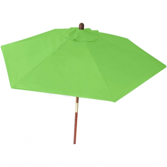 Lime Green Wood Table Custom Umbrellas