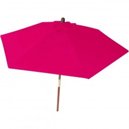 Pink Wood Table Custom Umbrellas