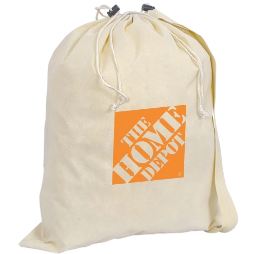Natural Cotton Canvas Logo Laundry Bag - 22"w x 28"h