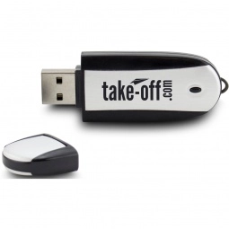 Oblong Translucent Accent Imprinted USB Drive - 1GB