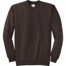Dark Chocolate Brown Port & Company Classic Logo Sweatshirt - Men's - Color