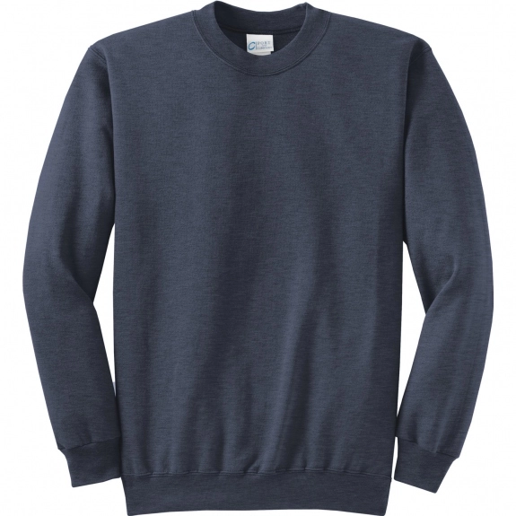 Heather Navy Port & Company Classic Logo Sweatshirt - Men's - Colors
