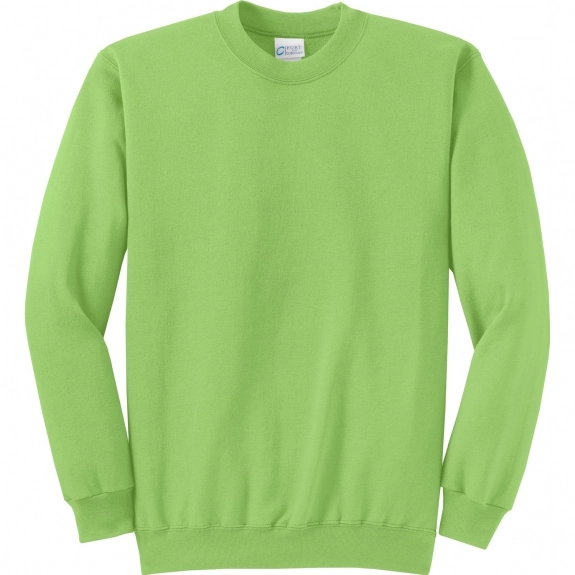 Lime Green Port & Company Classic Logo Sweatshirt - Men's - Colors
