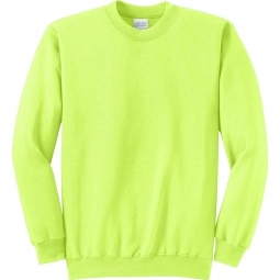 Neon Yellow Port & Company Classic Logo Sweatshirt - Men's - Colors
