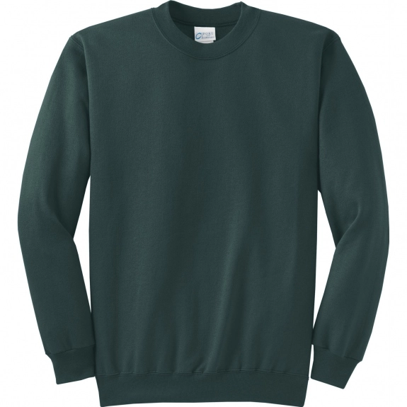 Dark Green Port & Company Classic Logo Sweatshirt - Men's - Colors