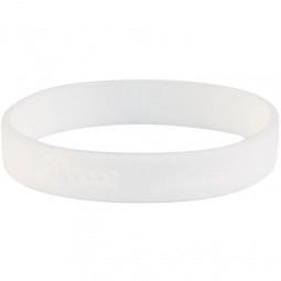 White Tone-on-Tone Silicone Custom Wristband