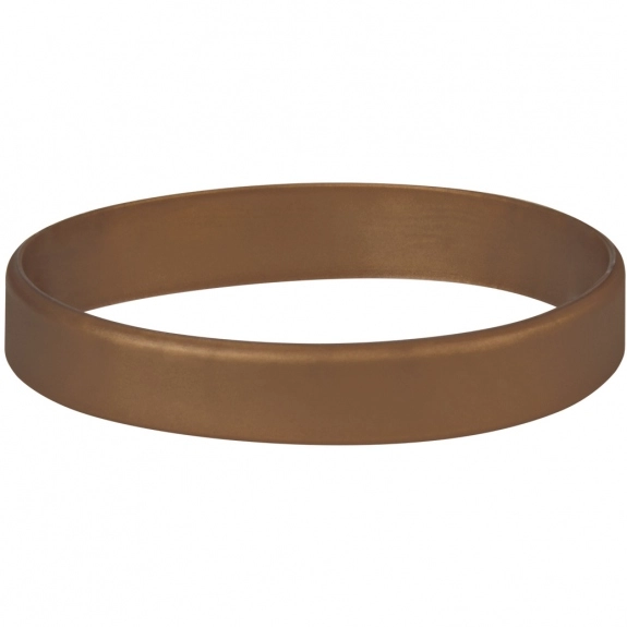 Metallic Gold Tone-on-Tone Silicone Custom Wristband - Laser Engraved