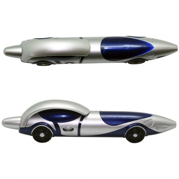 Blue Race Car Shaped Ballpoint Promotional Pen