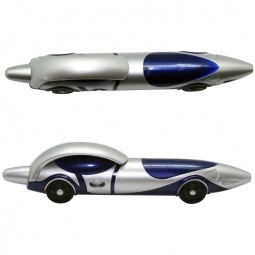 Blue Race Car Shaped Ballpoint Promotional Pen