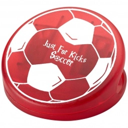 Translucent Red Soccer Ball Shaped Keep-It Custom Bag Clip