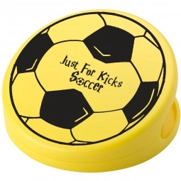 Yellow Soccer Ball Shaped Keep-It Custom Bag Clip