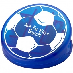 Translucent Blue Soccer Ball Shaped Keep-It Custom Bag Clip