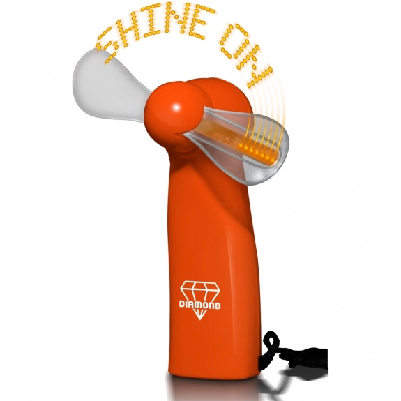 Orange LED Custom Message Fan