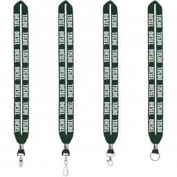 Crimped Polyester Custom Lanyards - .75"w