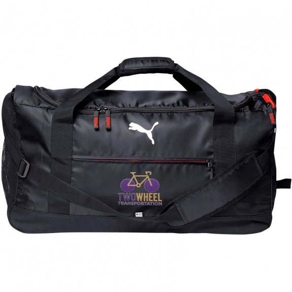 Black Puma Executive Custom Duffle Bag - 23.75"w x 12"h x 10"d