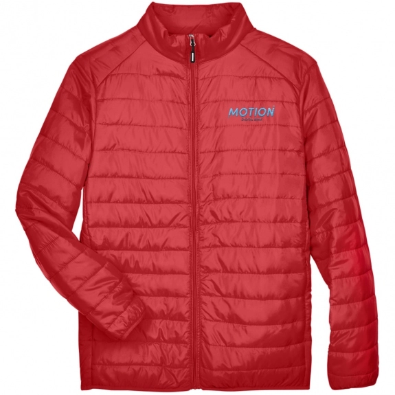Core365 Prevail Packable Custom Puffer Jacket - Men's - Classic Red
