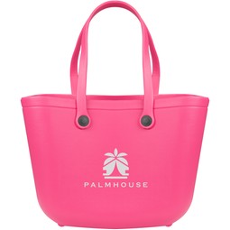 Pink - Bright EVA Custom Logo Beach Tote Bag