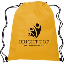 Yellow - Non-Woven Custom Drawstring Backpack 