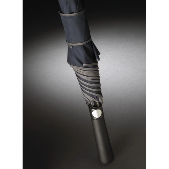 Wide Tie Custom Umbrella w/ Grey Accent - Handle
