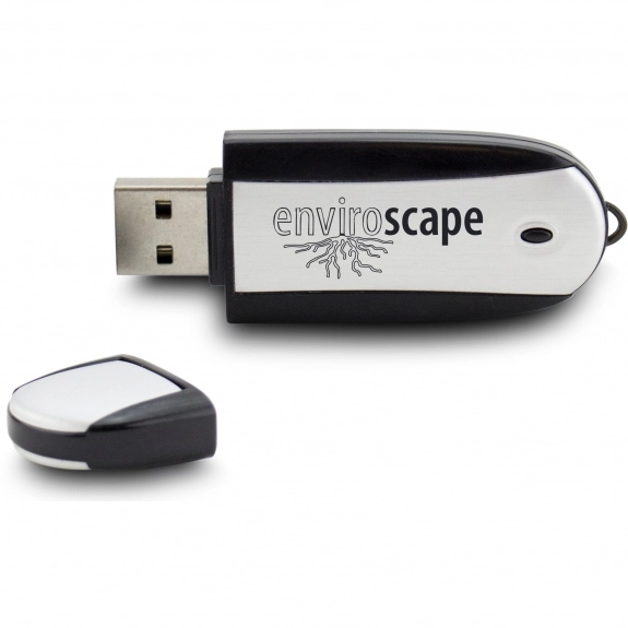 Oblong Translucent Accent Imprinted USB Drive - 2GB