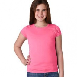 Neon Pink Next Level Princess Custom T-Shirt - Youth
